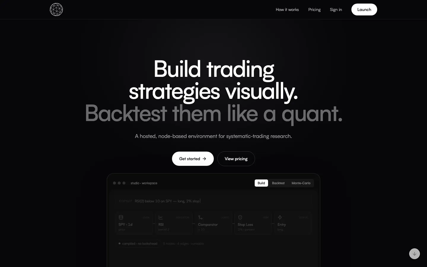 Bayn Studio website, first screen on desktop