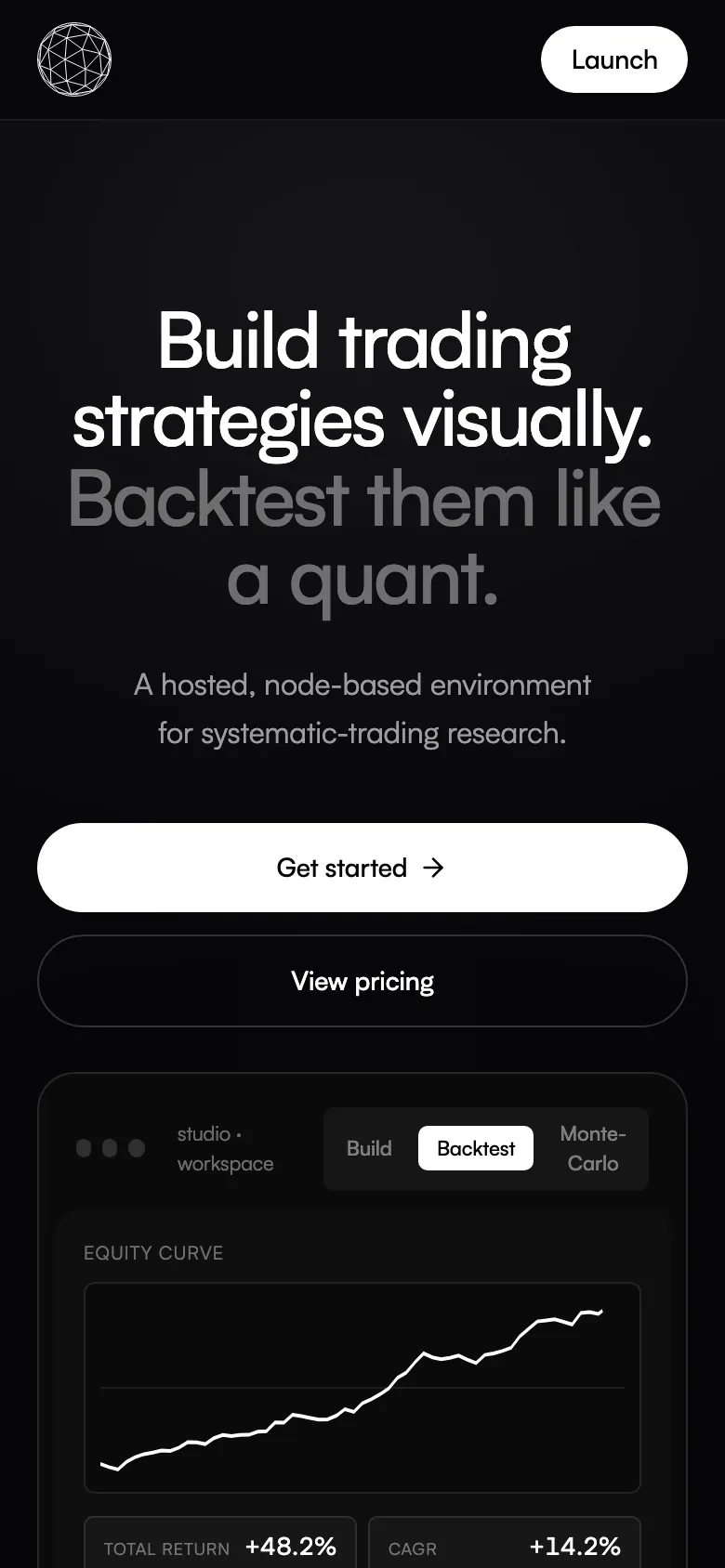 Bayn Studio website on a phone