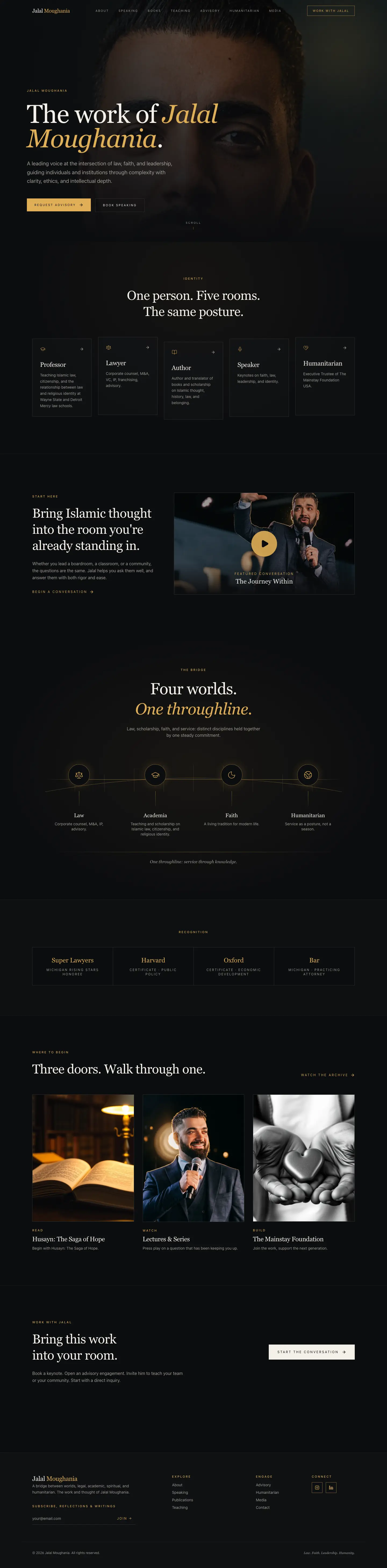 Jalal Moughania website on desktop